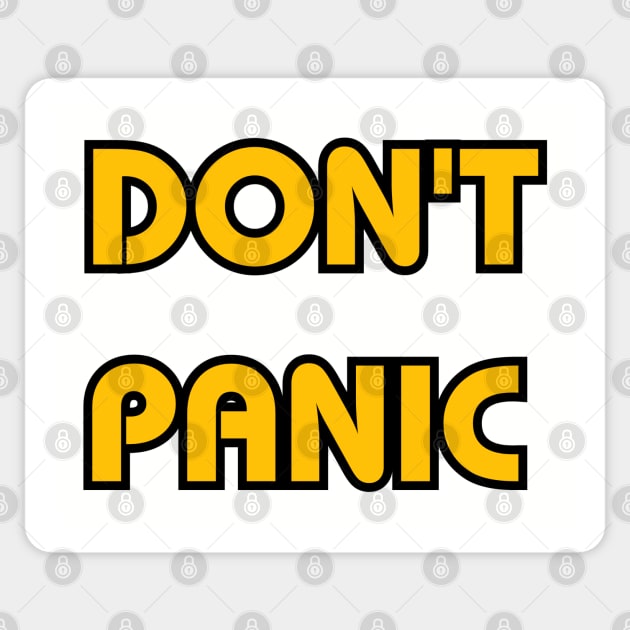 Don't Panic - Yellow Sticker by AaronShirleyArtist